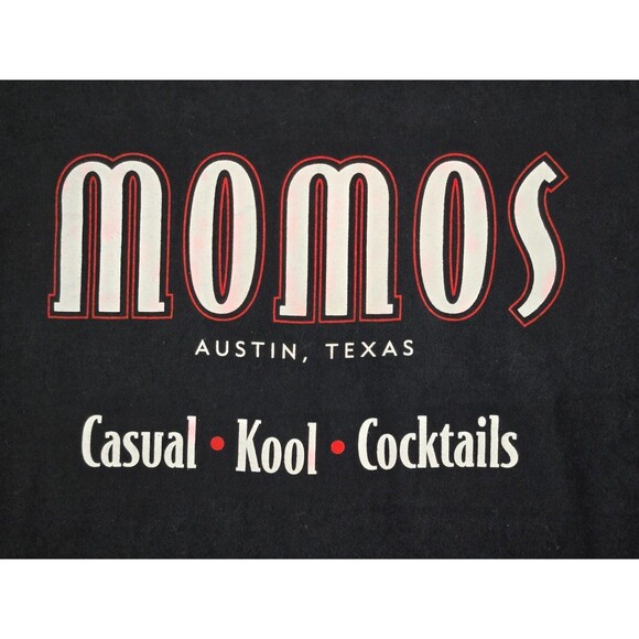 Momos Austin TX Shirt Mens Medium Bar Club 6th Street Music Vintage Y2K - Picture 3 of 5